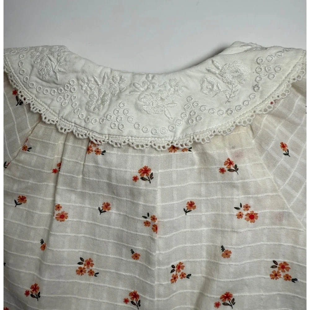 Cupcakes and Cashmere Baby Girl Floral Dress Peter Pan Collar Cottagecore 24M‎